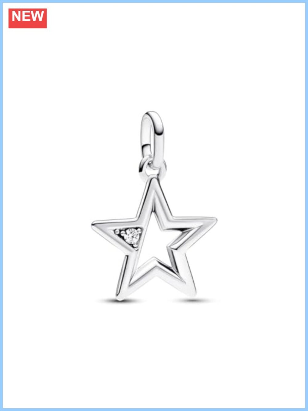Sterling Silver Star Bead Charm for Women Bracelets